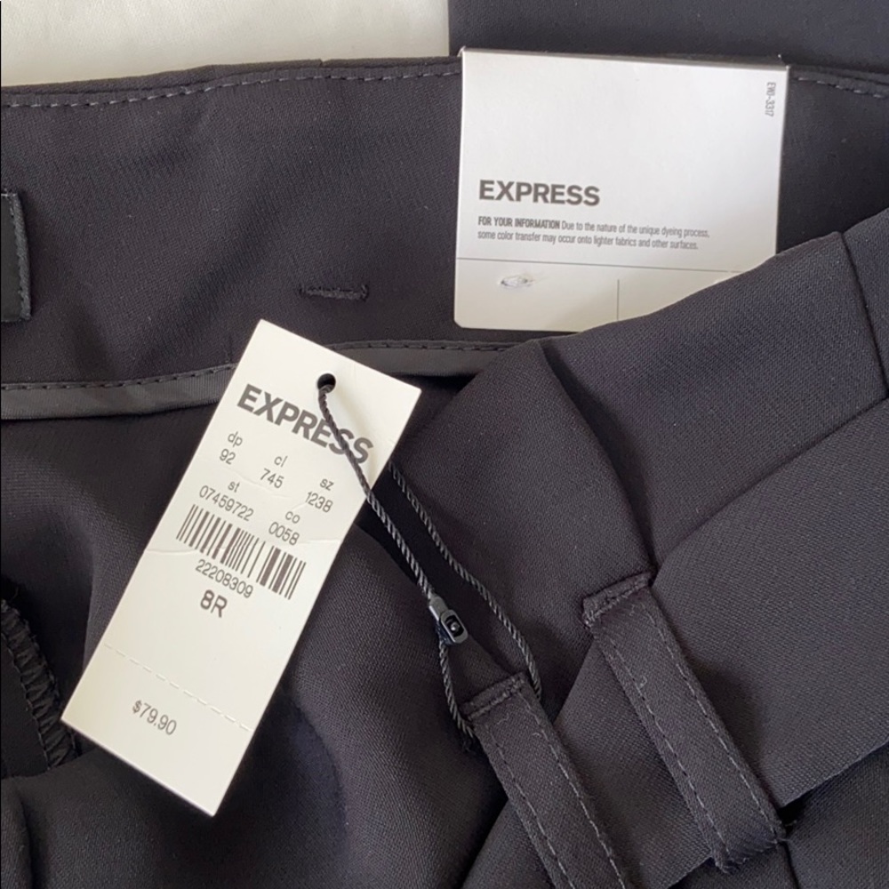 Express black ankle high rise pants